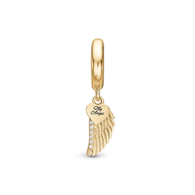 MY ANGEL charm i forgyldt sølv med hvide zirkonia fra Christina Jewelry & Watches